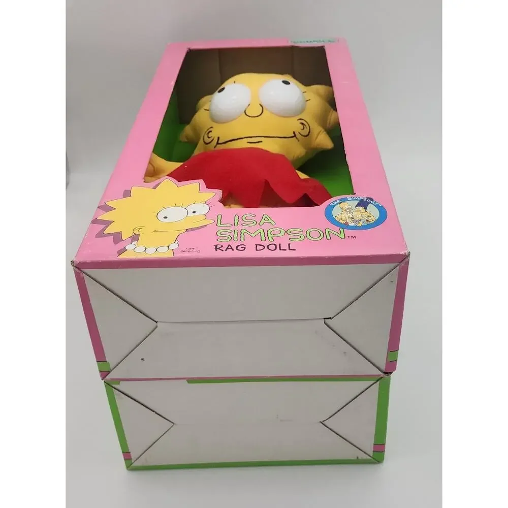 Vintage Bart Simpson & Lisa Simpson Rag Dolls Dan Dee Plush Figure The Simpsons